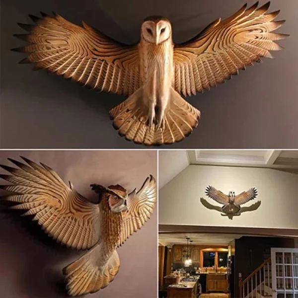 Owl Wall Statue Resin Handmade Crafts