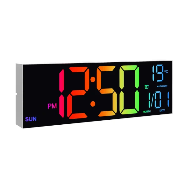 16" Large Digital Wall Clock, Big LED Display
